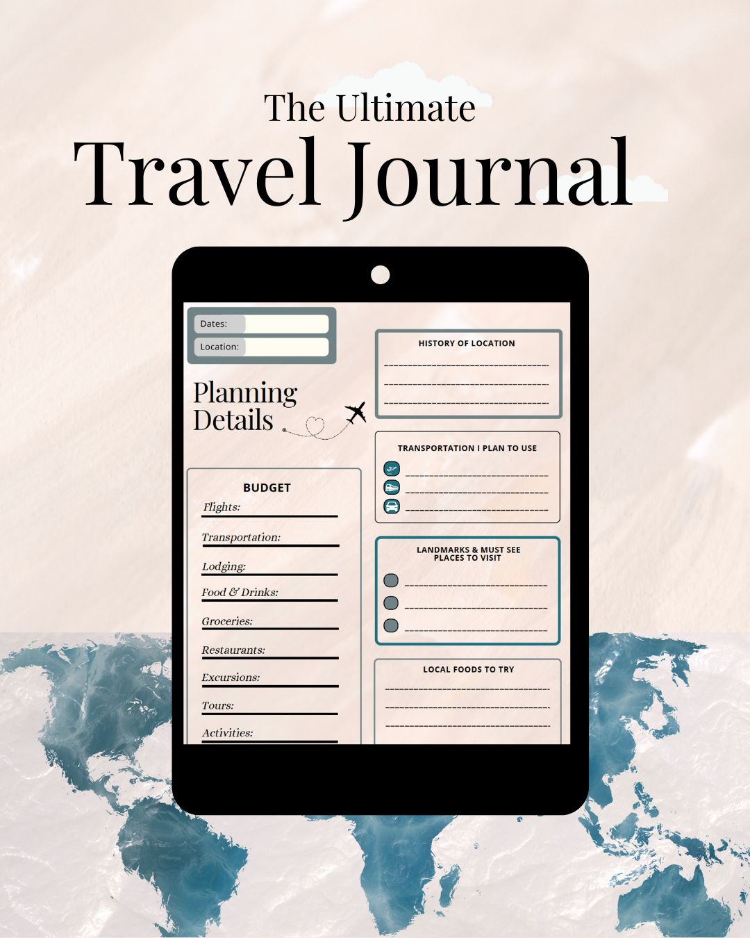 The Ultimate Travel Journal - digital copy